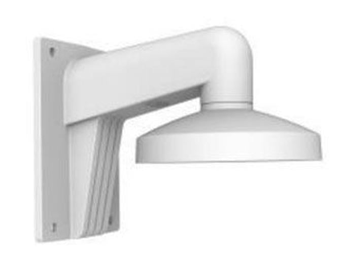Witte aluminium muursteun Hikvision DS-1473ZJ-135 voor dome camera's met robuust wandmontageontwerp.