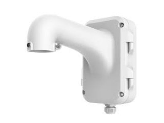 Witte aluminium muursteun Hikvision DS-1604ZJ voor dome camera's met robuust ontwerp voor wandmontage.