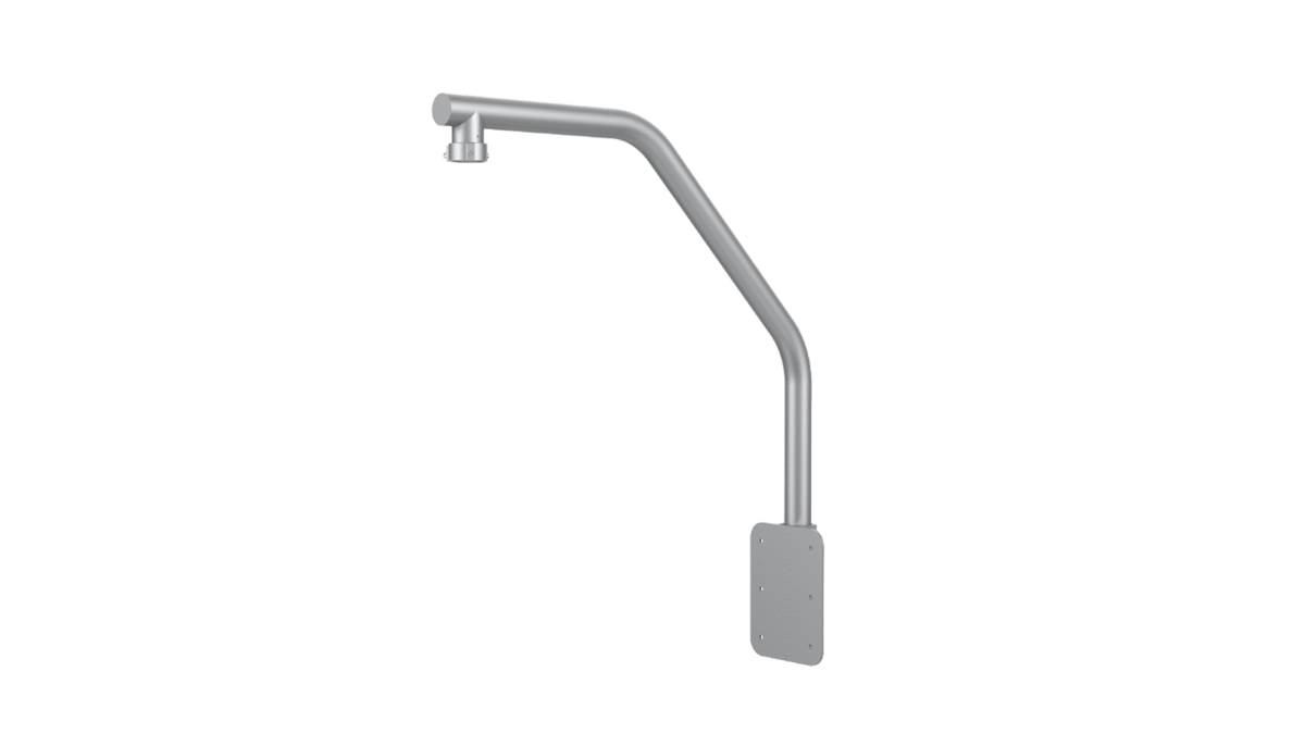 Grijze aluminium Hikvision DS-1660ZJ-P parapet muurbevestiging voor PanoVu panoramische camera's.