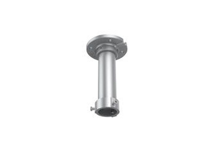 Grijze aluminium hangende steun voor Hikvision PTZ-camera's met een lengte van 250 mm voor plafondmontage.