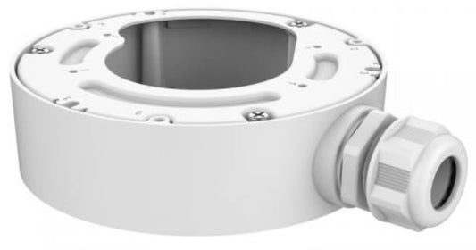 Witte aluminium aansluitdoos Hikvision DS-2280ZJ-WA120 voor dome camera's, Ø120mm.