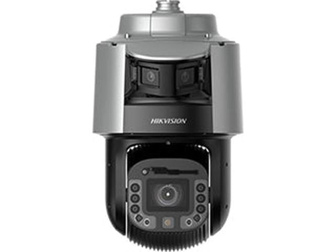 Grijze Hikvision 6MP PTZ speed dome camera met 25x zoom en actieve afschrikking.