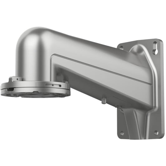 Grijze aluminium Hikvision DS-4603ZJ-PAAC muurbeugel voor beveiligingscamera's met robuust wandmontageontwerp.