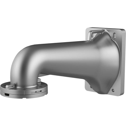 Grijze Hikvision DS-4604ZJ-PAAC aluminium muurbeugel voor zware beveiligingscamera's met montageplaat.