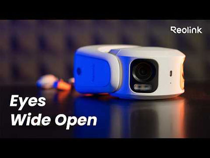 Reolink RP-PCT8MD-W 8MP PoE Dual-Lens Turret Outdoor Camera 180° Panoramic Spotlight Color Night Vision