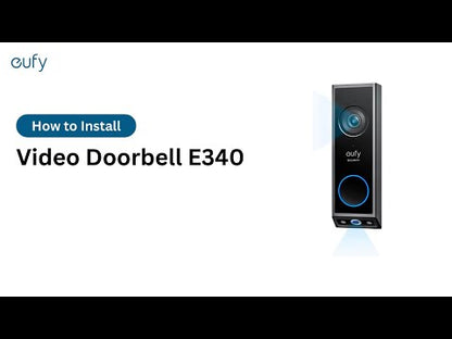 Eufy E340 Video Deurbel | Full HD | Draadloos | 4 Mnd Batterij | Gong + 16GB | AI-Detectie | HomeKit