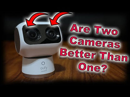 Eufy Indoor Cam S350 | 4K + 2K Dual Lens | 8× Zoom | 360° PTZ | AI Tracking | Night Vision