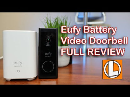 Eufy Video Doorbell Battery Set | 4MP | 100% Wireless | AI Detection | 16GB Storage | HomeBase