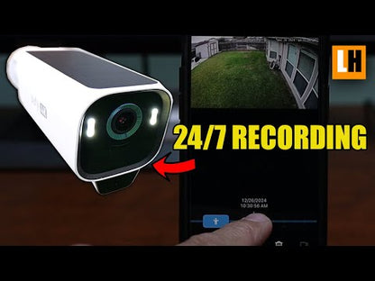 Eufy EufyCam S3 Pro | 4K | Panneau solaire | 1 an d’autonomie | Vision nocturne en couleur | Détection par IA | Caméra d’extension pour HomeBase 3