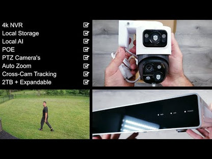 Eufy S4 Max | 16-MP-Dreifachobjektiv-PTZ | 4K+2K | 8-facher Zoom | PoE-Kamerasystem mit 4 Kameras + 2-TB-NVR