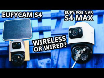 Eufy PoE Bullet-PTZ S4 | 16MP | 4K+2K | 360° Pan-Tilt | 8× Zoom | Auto-Tracking | Uitbreidingscamera