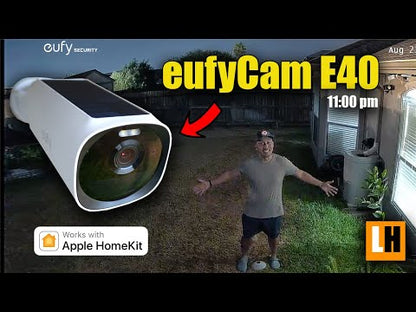 Eufy E40 | 2K | Énergie solaire | Vision nocturne MaxColor | Lot de 2 caméras + HomeBase 3