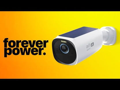 Eufy EufyCam 3 | 4K | Panneau solaire | 1 an d’autonomie | Reconnaissance faciale | Kit de 2 caméras + HomeBase 3