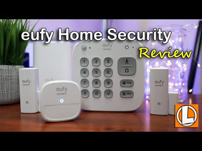Eufy 5-in-1-Alarmanlage für Zuhause | Kabellos | HomeBase + Zahlentastatur + Bewegungssensor + 2 Tür-/Fenstersensoren