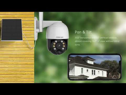 Foscam BP4 | 4MP 2K Batterij Camera | Zonnepaneel | 10.000mAh | Kleur Spotlight Nachtzicht | AI-detectie | Geluid+Lichtalarm | 100% Draadloos | Wit