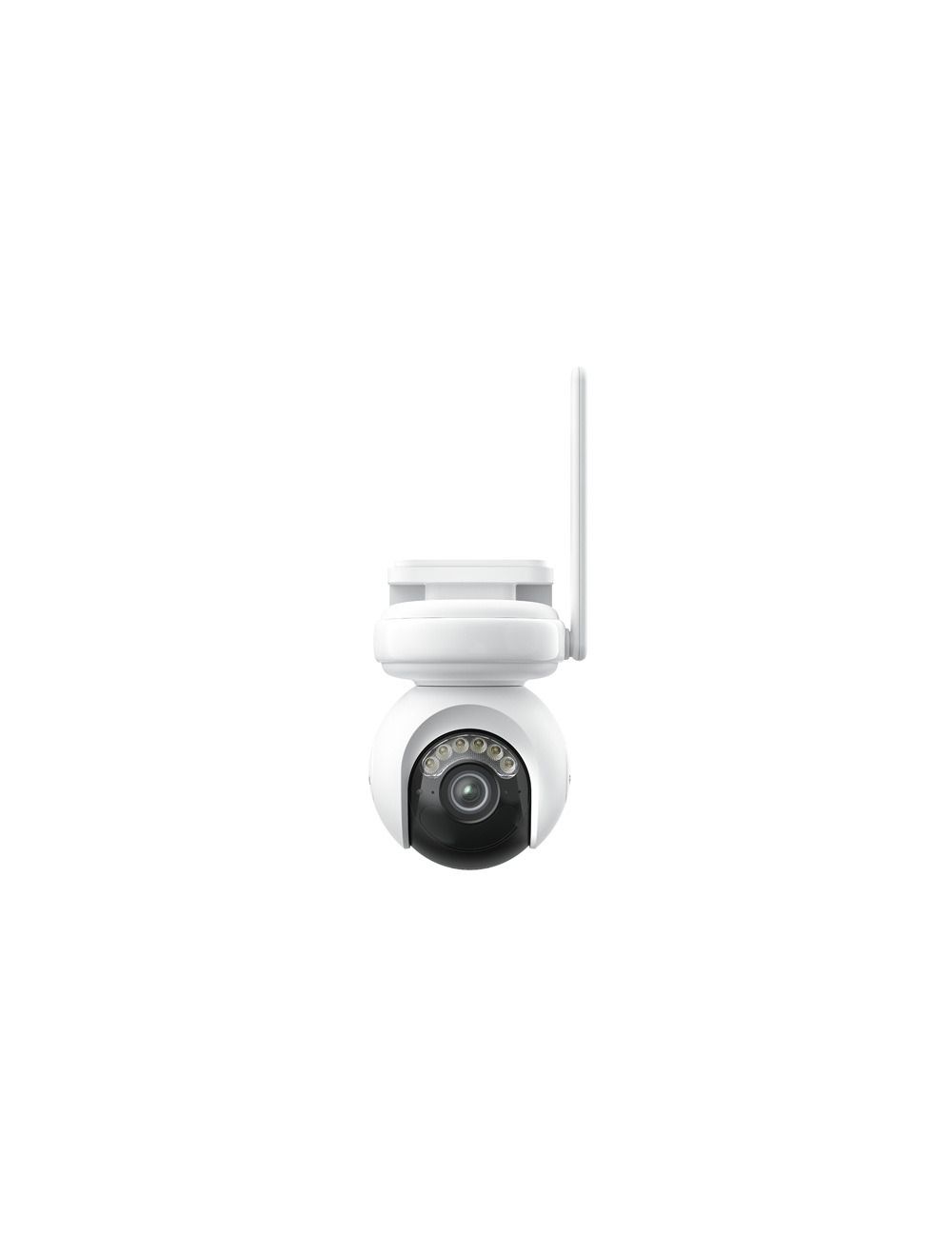 Witte Reolink B660 4K PTZ dome beveiligingscamera met WiFi 6 antenne en ColorX nachtzichtlens.