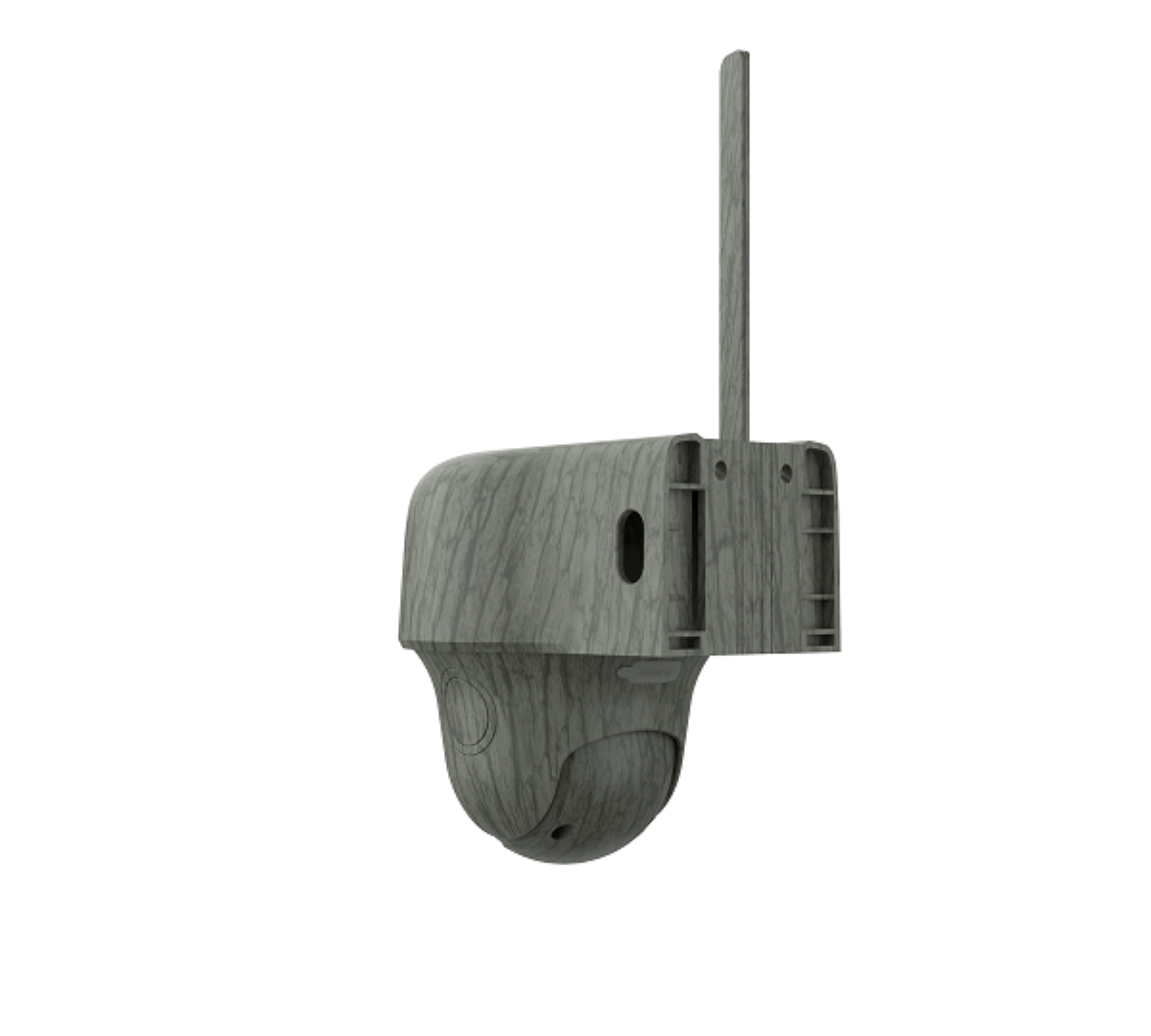 Reolink G450 4K wildlife camera met camouflagepatroon, 360° PTZ-ontwerp en verticale antenne voor 4G LTE-connectiviteit.