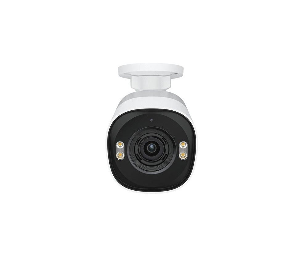 Witte Reolink 8MP 4K PoE bulletcamera met zwarte lens, F1.0 diafragma en geïntegreerde ColorX nachtzichtverlichting.