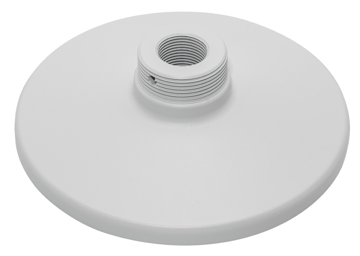 Witte Vivotek AM-520 ronde montageadapter van 180mm voor dome beveiligingscamera's met schroefdraad.
