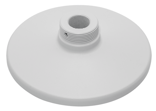 Witte Vivotek AM-520 ronde montageadapter van 180mm voor dome beveiligingscamera's met schroefdraad.