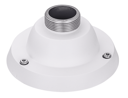 Witte ronde Vivotek AM-529 montageadapter met schroefdraad voor dome beveiligingscamera's, diameter 154mm.